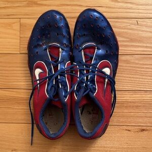 Nike Men’s Track Spikes Blue and Red Athletic  Shoes